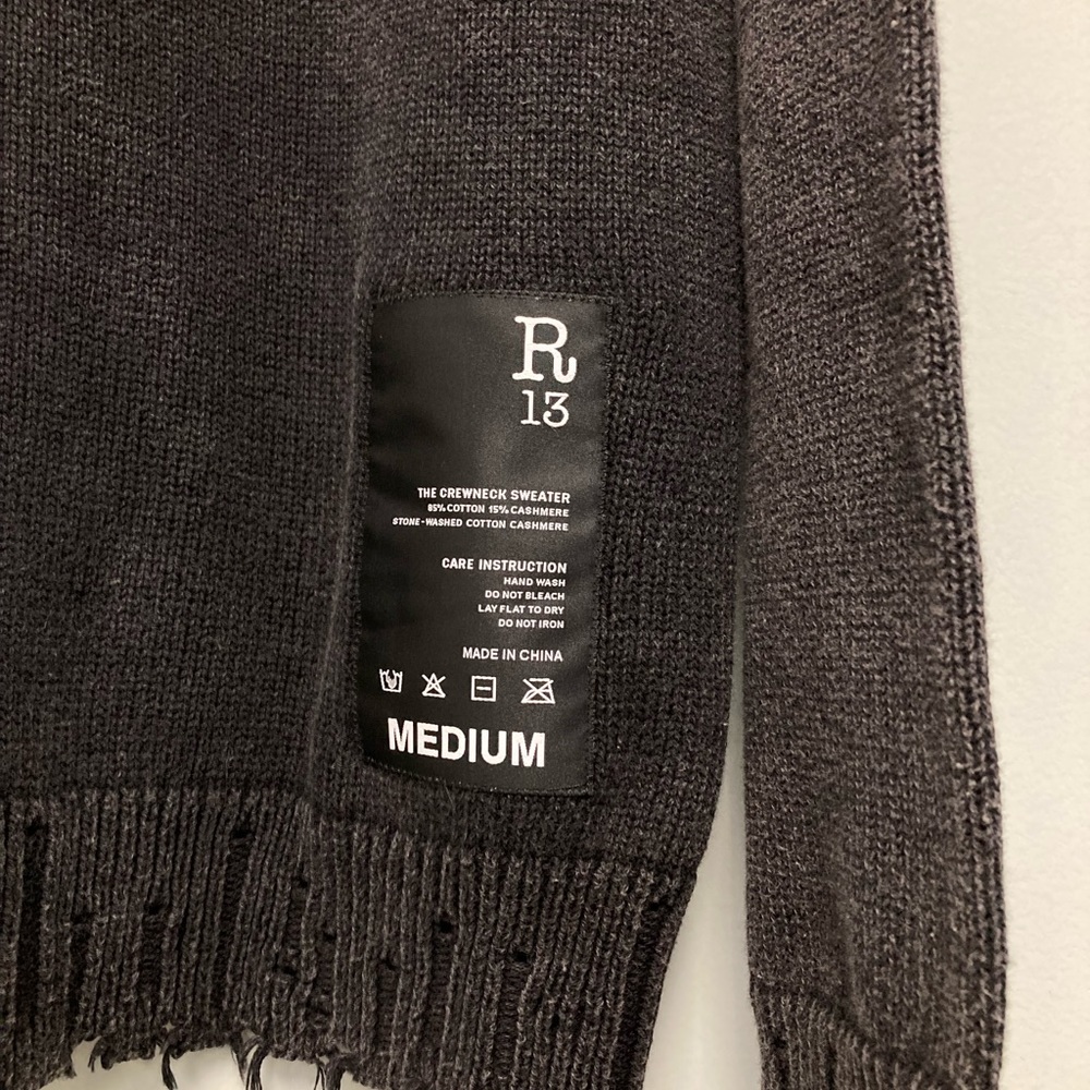 R13 OVERSIZED CREWNECK SWEATER. Size Medium. BNWT - Picture 5 of 6